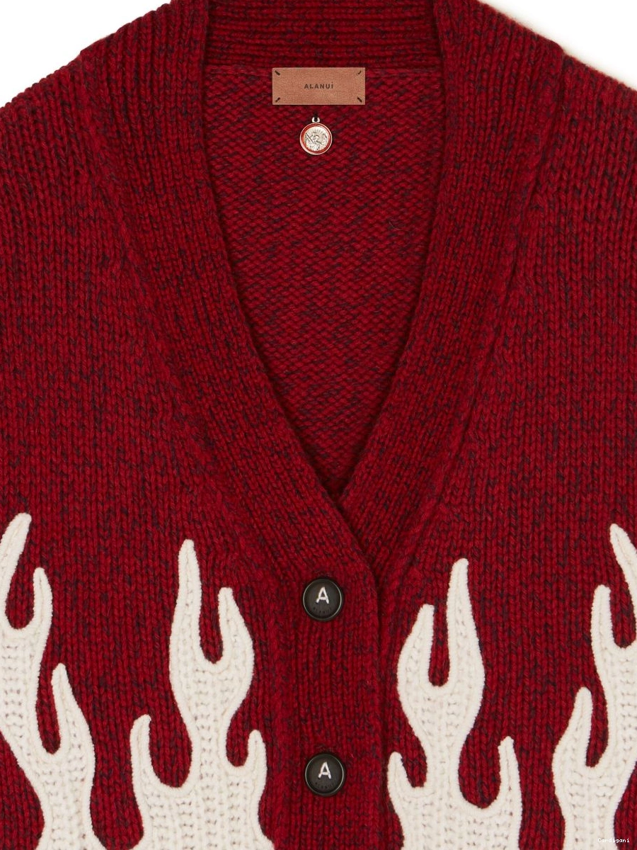 Cheap Alanui flame-motif cardigan Women cropped 0825